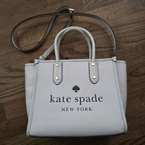 Kate Spade Small Tote Bag. Pebbeled Leather. Parchment Color. NWT.